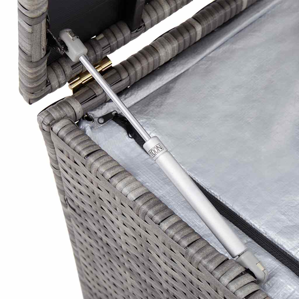 Garden-Auflagenbox Schwarz 150x50x60 cm Poly Rattan
