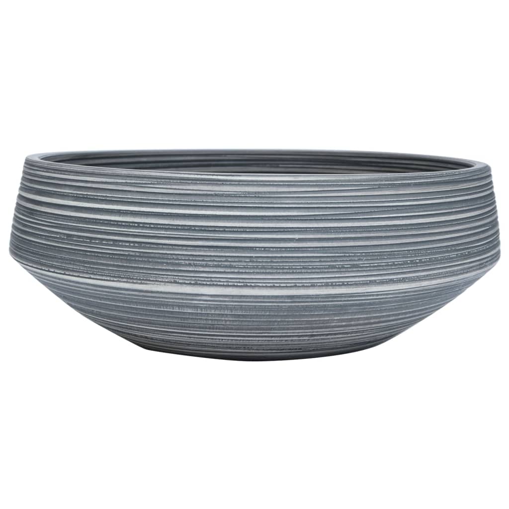 Aufsatzwaschbecken Weiß und Blau Rund Ø41x14 cm Keramik