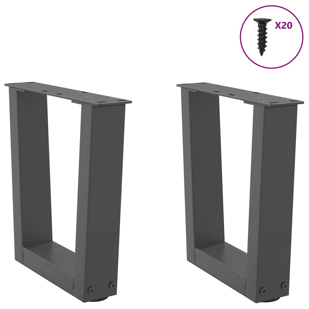 Couchtischbeine V-Form 2 Stück Schwarz 30x(30-31,3) cm Stahl