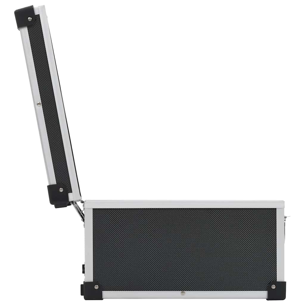 CD-Koffer für 80 CDs Aluminium ABS Silbern