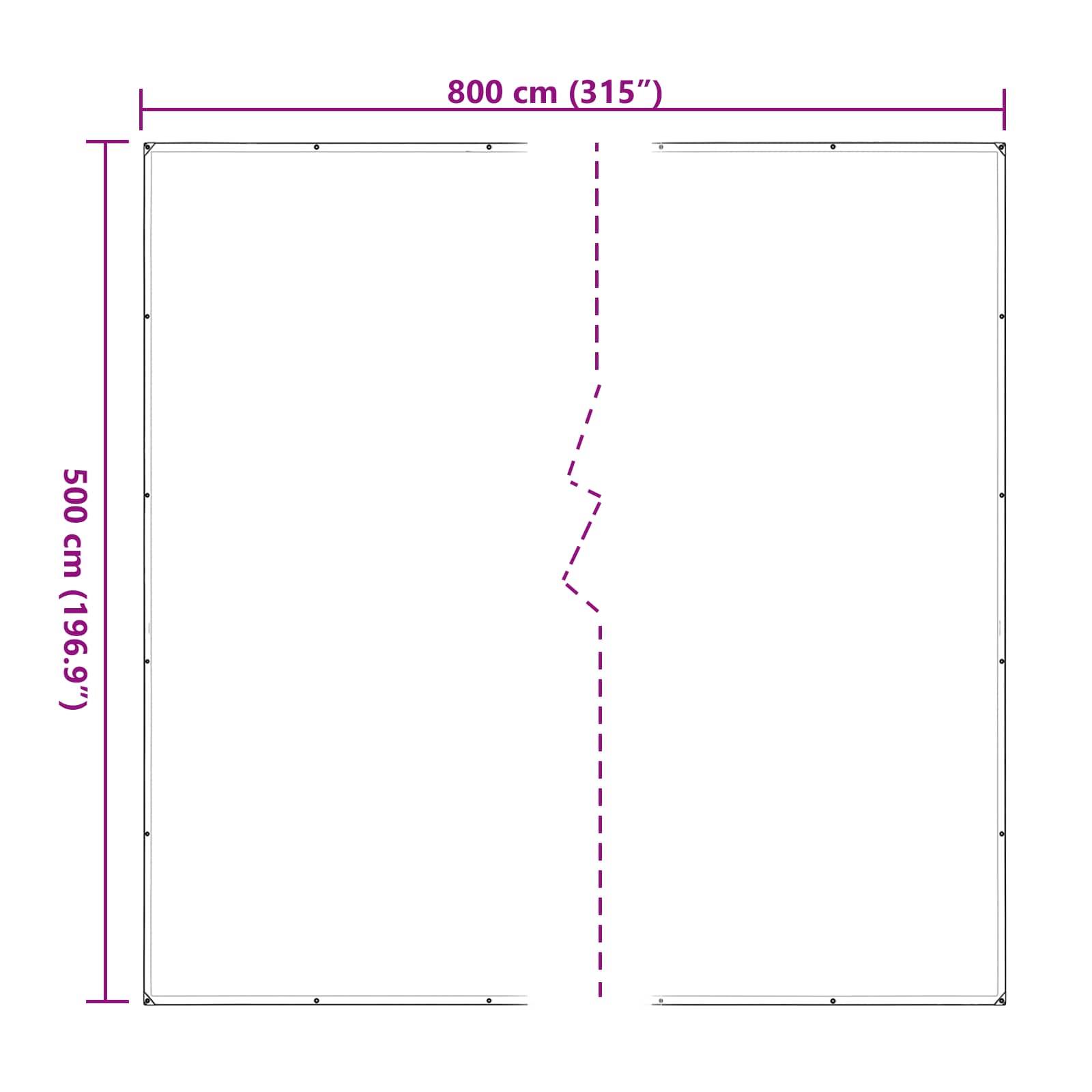 Pflanzenabdeckung mit Ösen 1x3 m Polyethylen