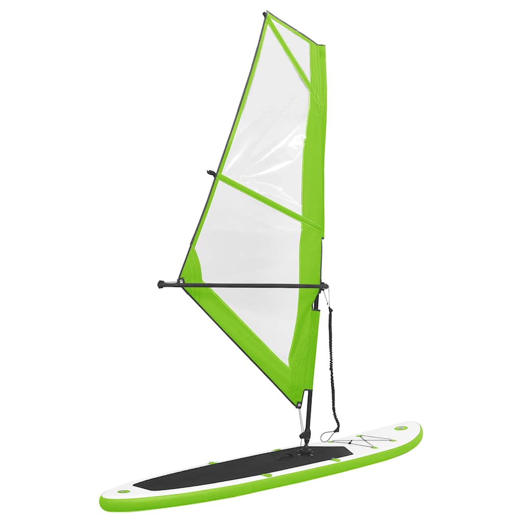Aufblasbares SUP-Board mit Segel Set Rot und Weiß
