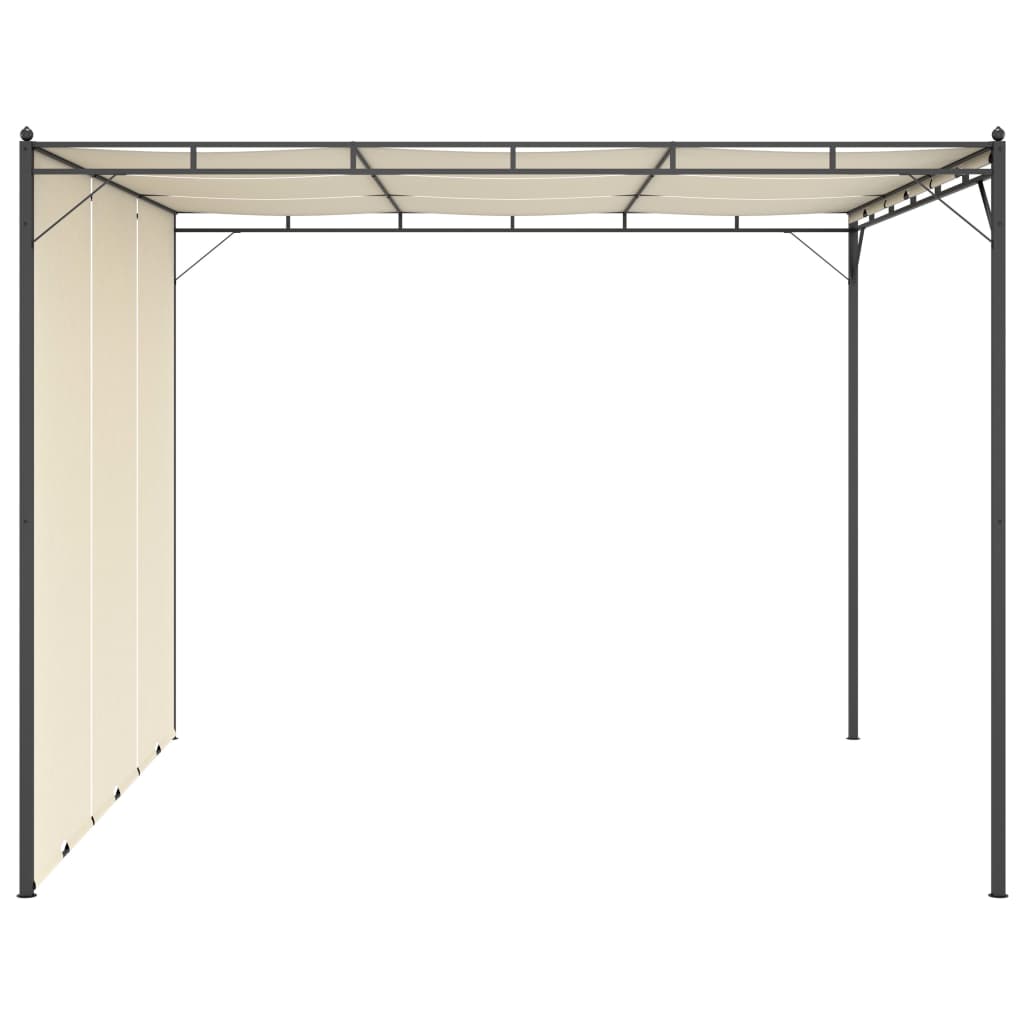 Pavillon 4 x 3 x 2,3 m Grün Polyester und Stahl