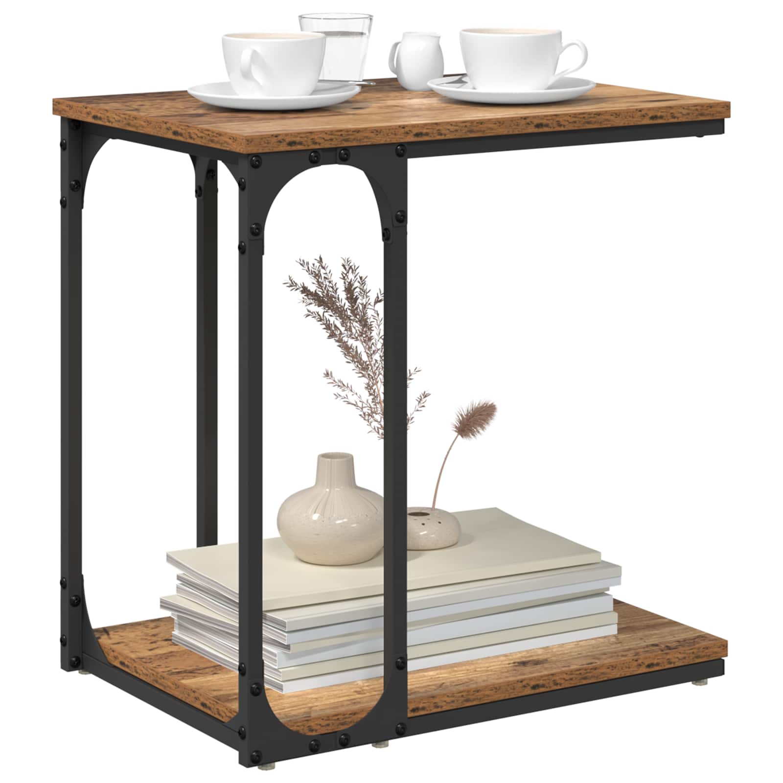 Beistelltisch Schwarz 50x35x52 cm Holzwerkstoff