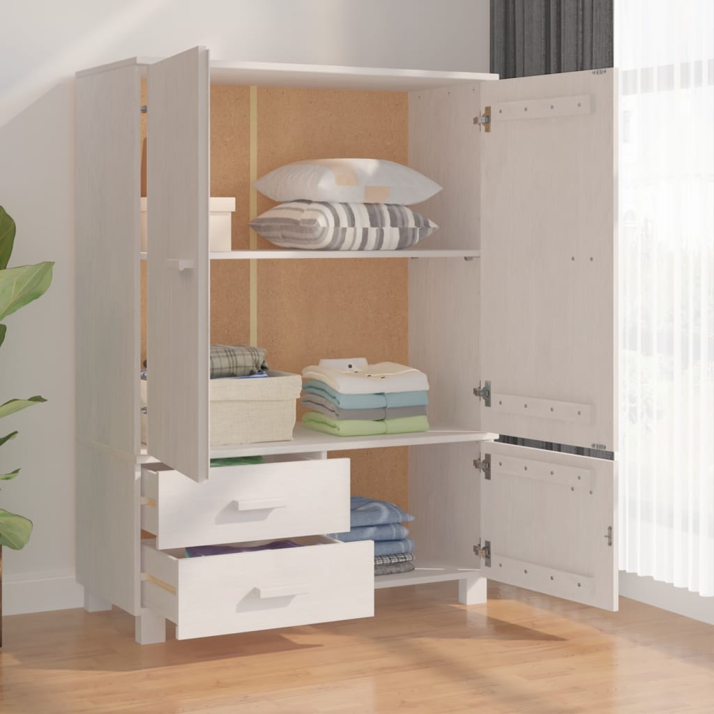 Kleiderschrank HAMAR Honigbraun 99x45x137 cm Massivholz Kiefer