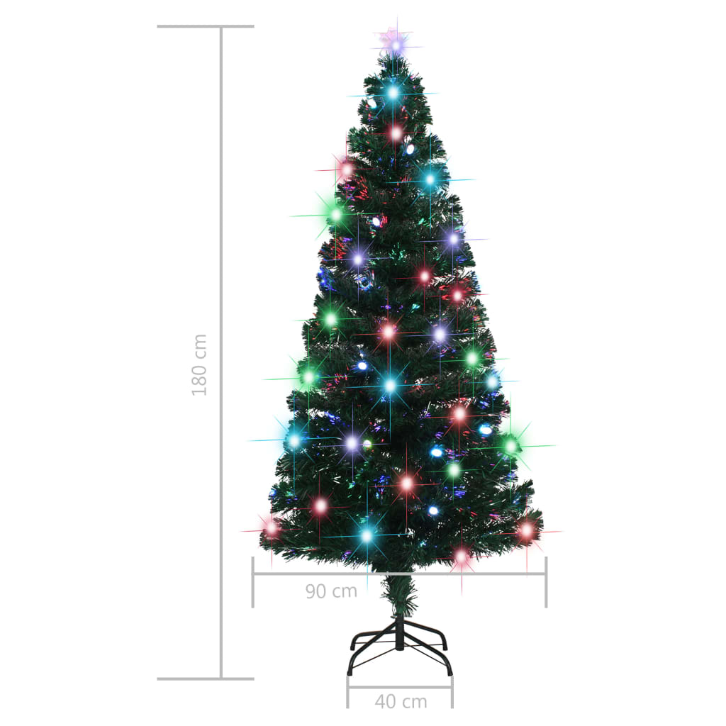 Vorbeleuchteter Weihnachtsbaum mit Ständer und LED 120 cm Glasfaser