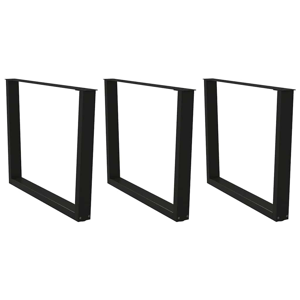 Couchtischbeine V-Form 2 Stück Schwarz 30x(30-31,3) cm Stahl