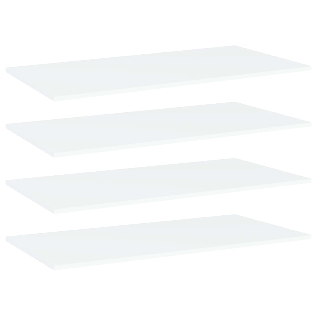 Bücherregal-Bretter 4 Stk. Weiß 40x10x1,5 cm Holzwerkstoff