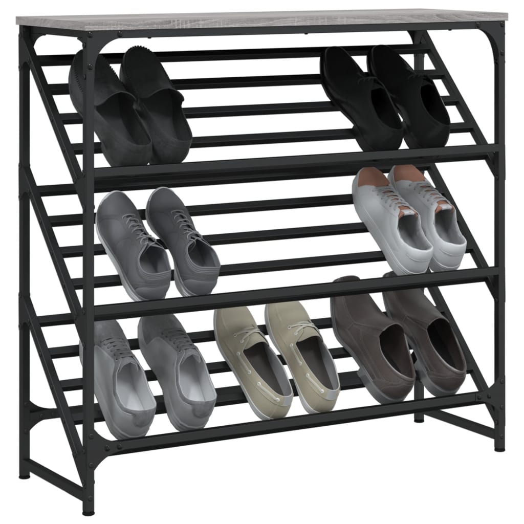 Schuhregal Schwarz 60x30x45 cm Holzwerkstoff