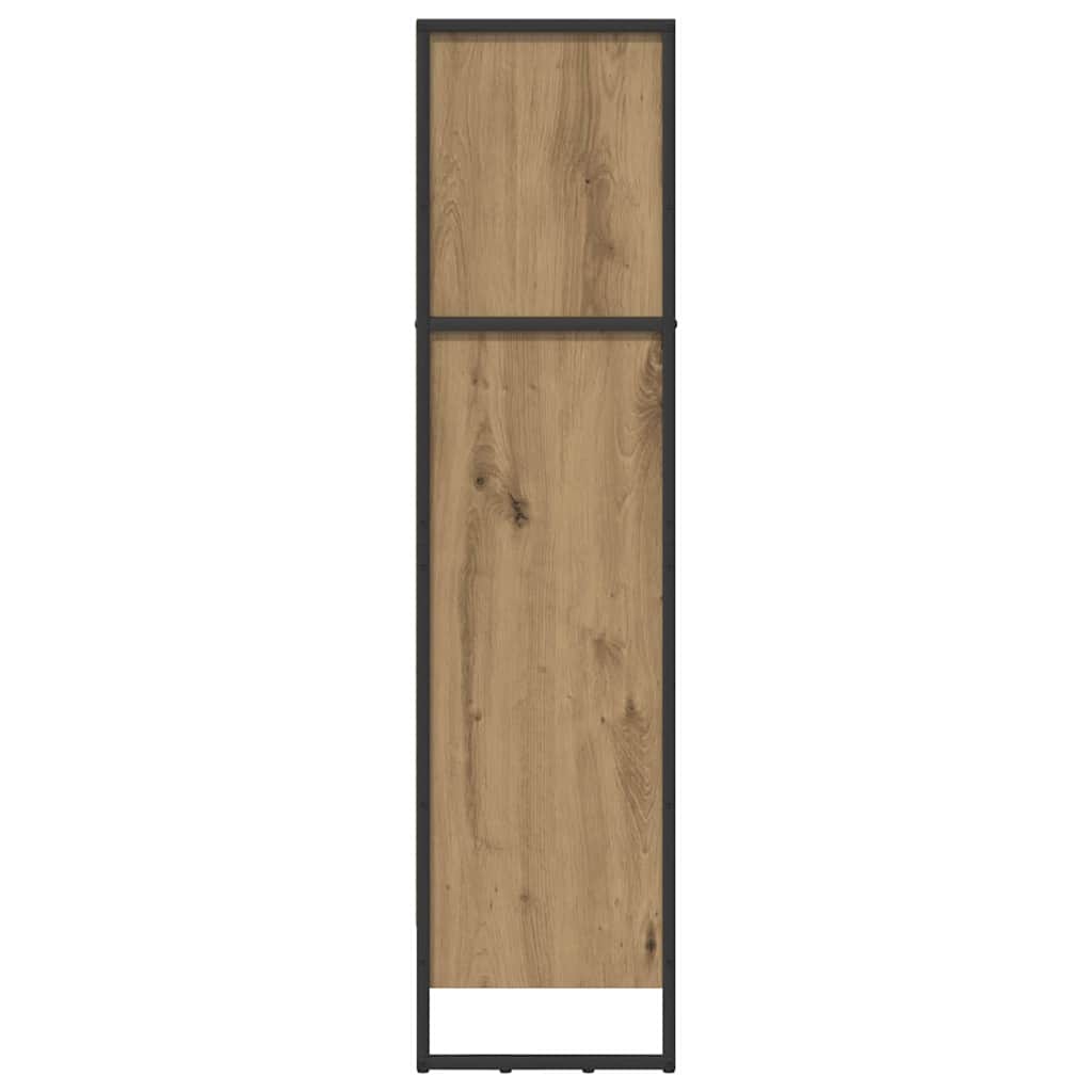 Bücherregal 2 pcs Schwarz Eichen-Optik 60 x 30 x 189,5 cm