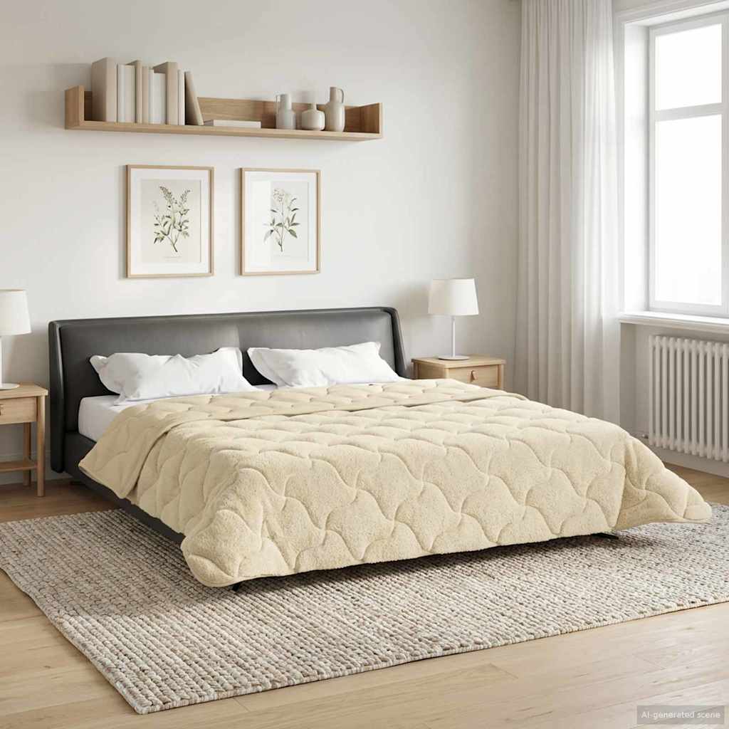 Ganzjahresbettdecke Gepolstert Anthrazit 135 x 200 cm