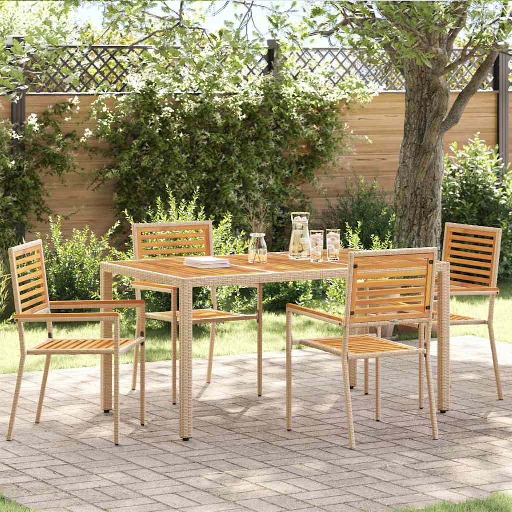 Garten Stapelstühle 4 pcs Braun und Schwarz 54 x 56 x 90 cm