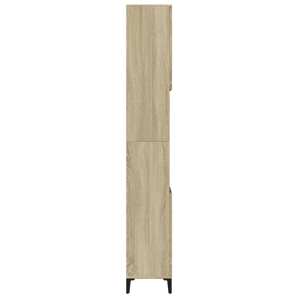 Badschrank Weiß 30x30x190 cm Holzwerkstoff
