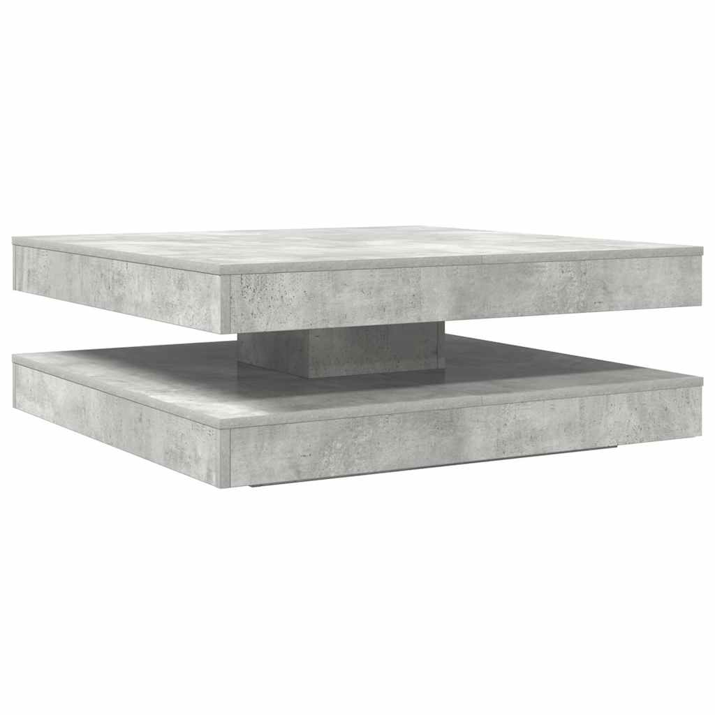 Couchtisch 360-Grad Drehbar Weiß 90x90x34,5 cm