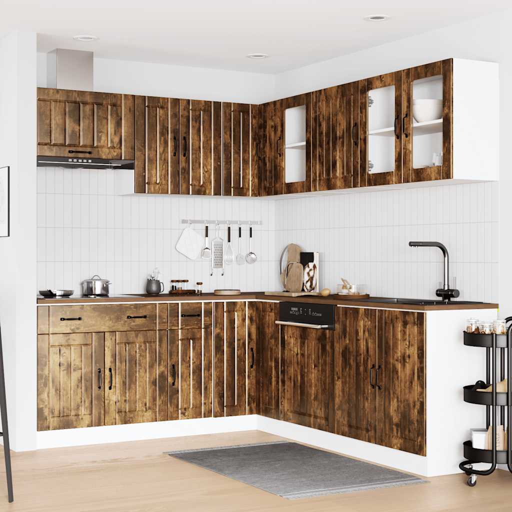 11-tlg. Küchenschrank-Set Lucca Weiß Holzwerkstoff