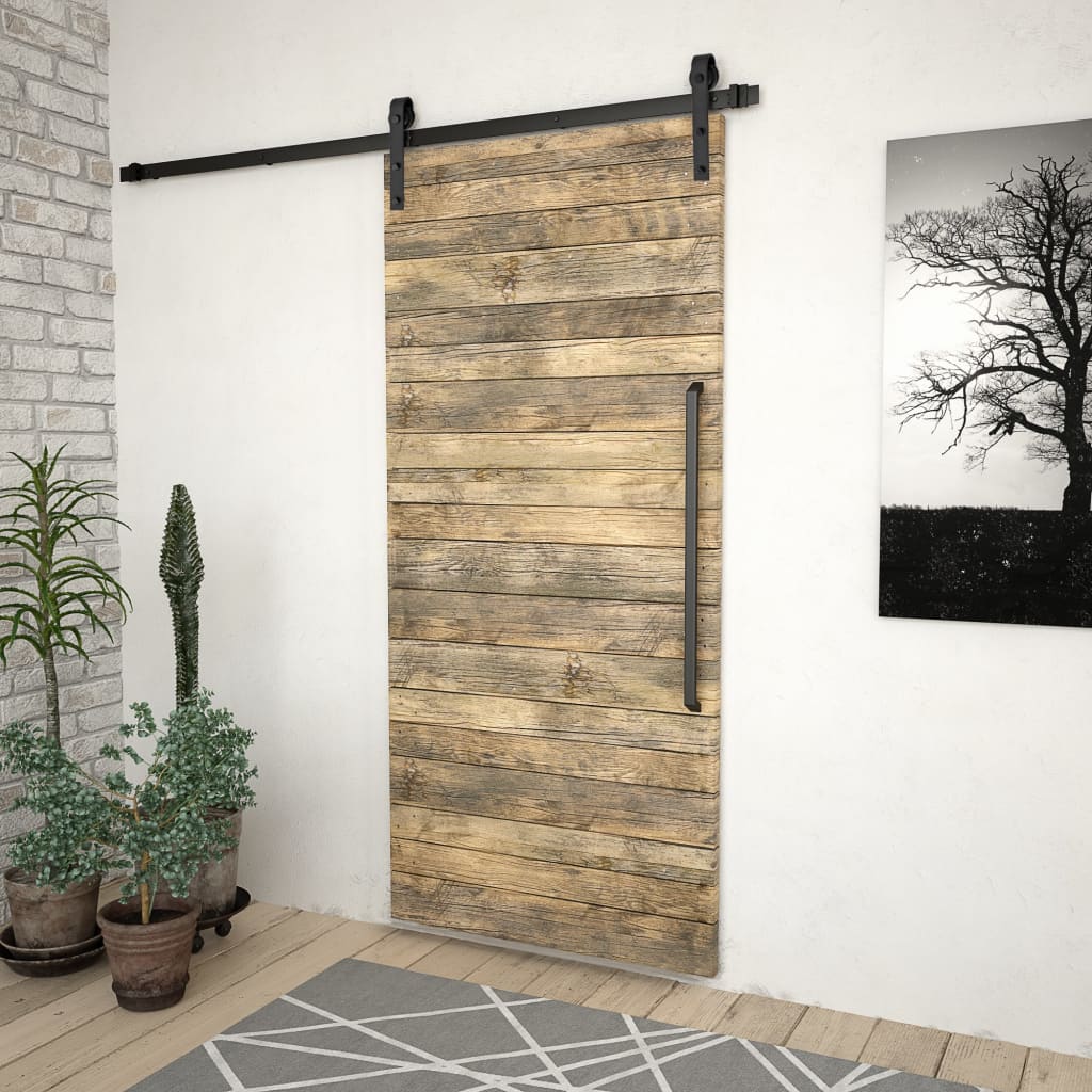 Schiebetürbeschlag-Set SKIEN 183 cm Stahl Schwarz