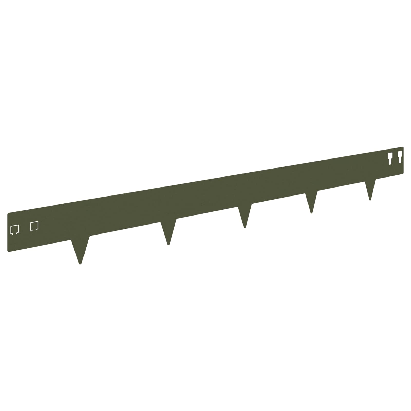 Raseneinfassung 10 pcs 100 x 12 cm Stahl Schwarz