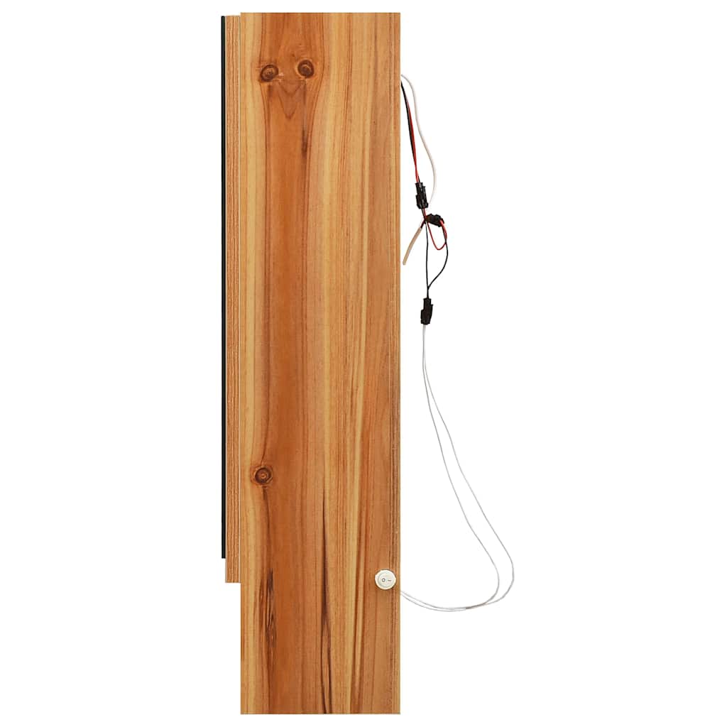 LED-Bad-Spiegelschrank Weiß 80x15x60 cm MDF