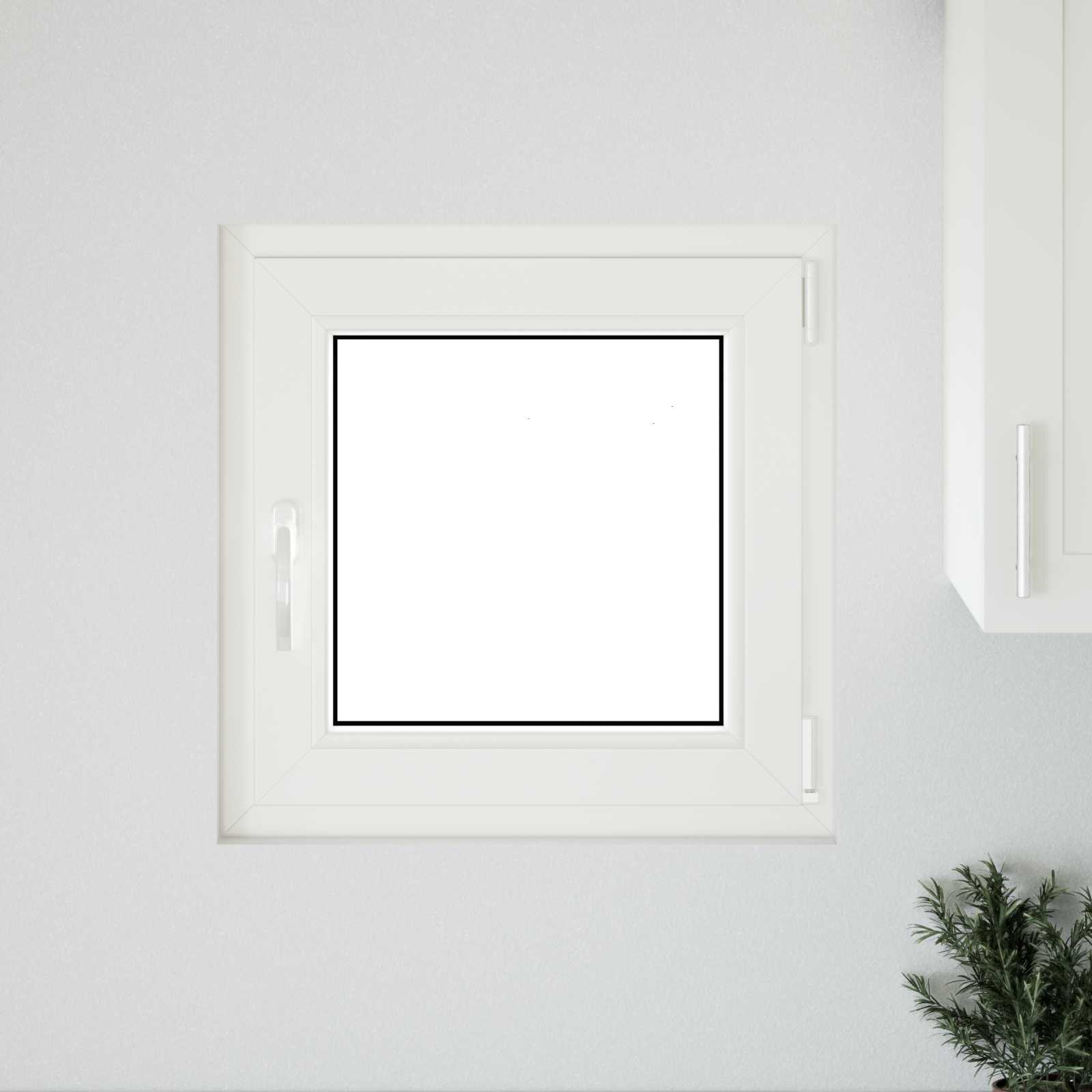 Kellerfenster RISOR 50 x 50 cm PVC und Glas Weiß