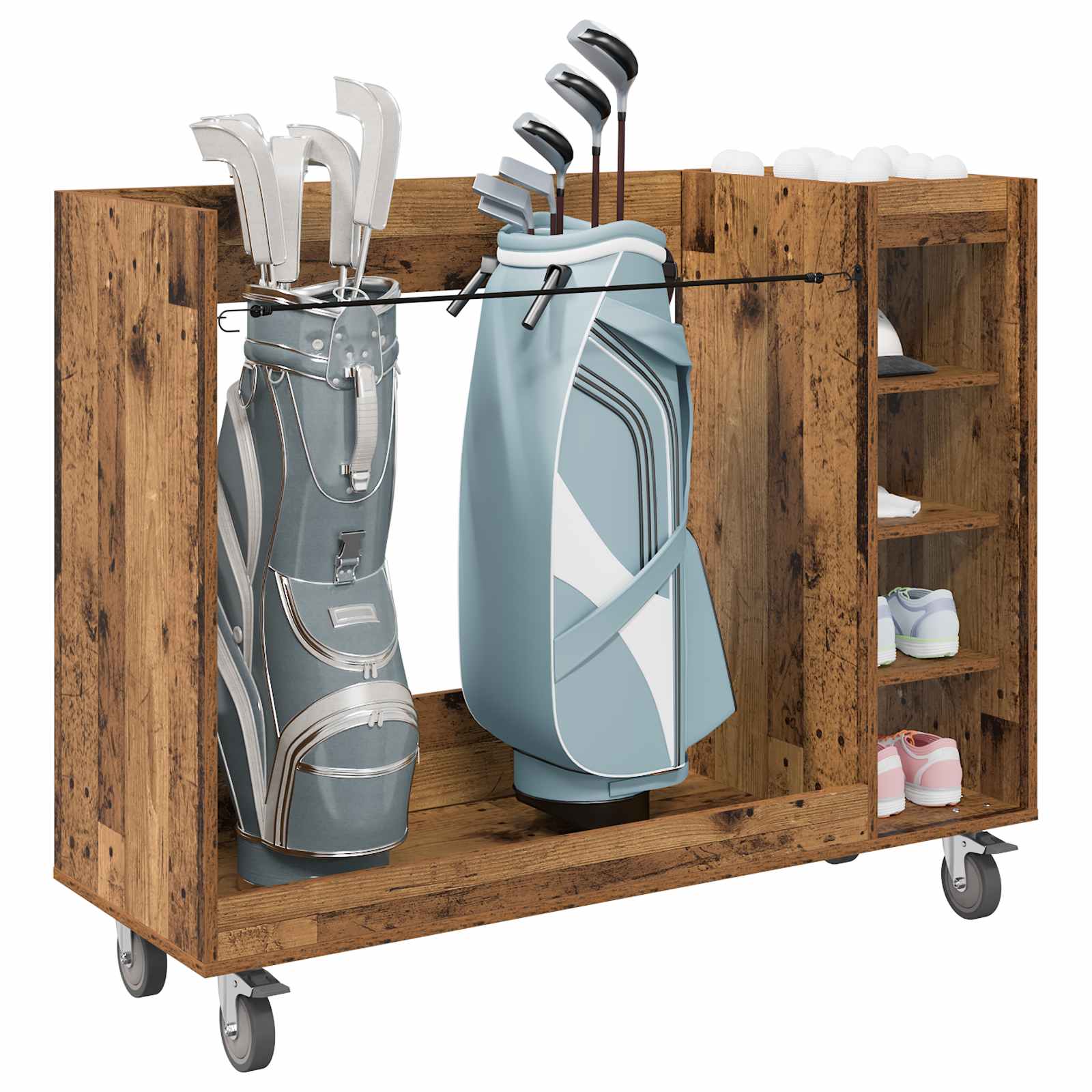 Golf Schrank Mit Rad Uni Weiß 65 x 45 x 98 cm