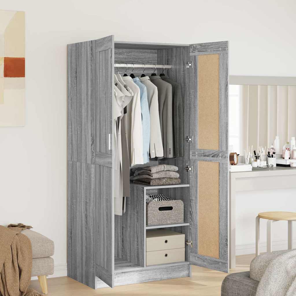Kleiderschrank Weiß 82,5x51,5x180 cm Holzwerkstoff