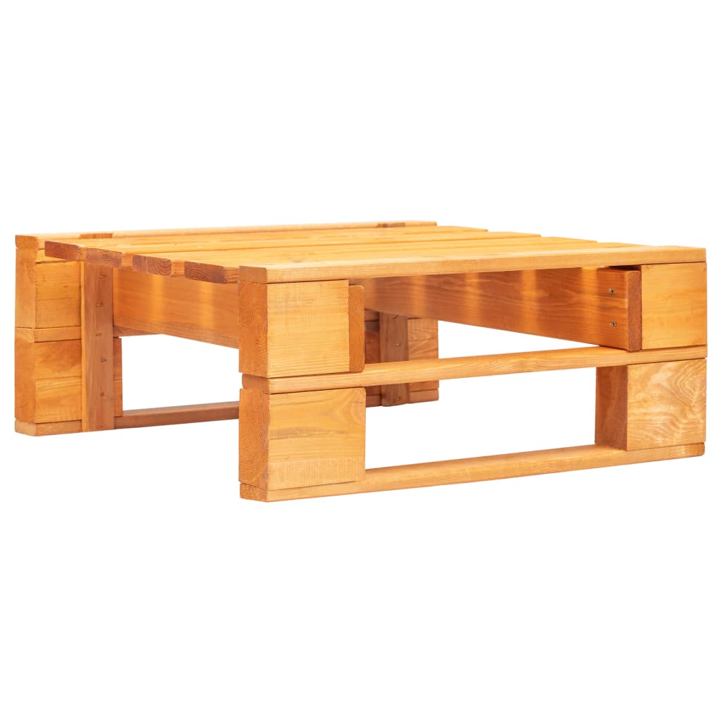 Outdoor-Ottomane Paletten Holz Grau