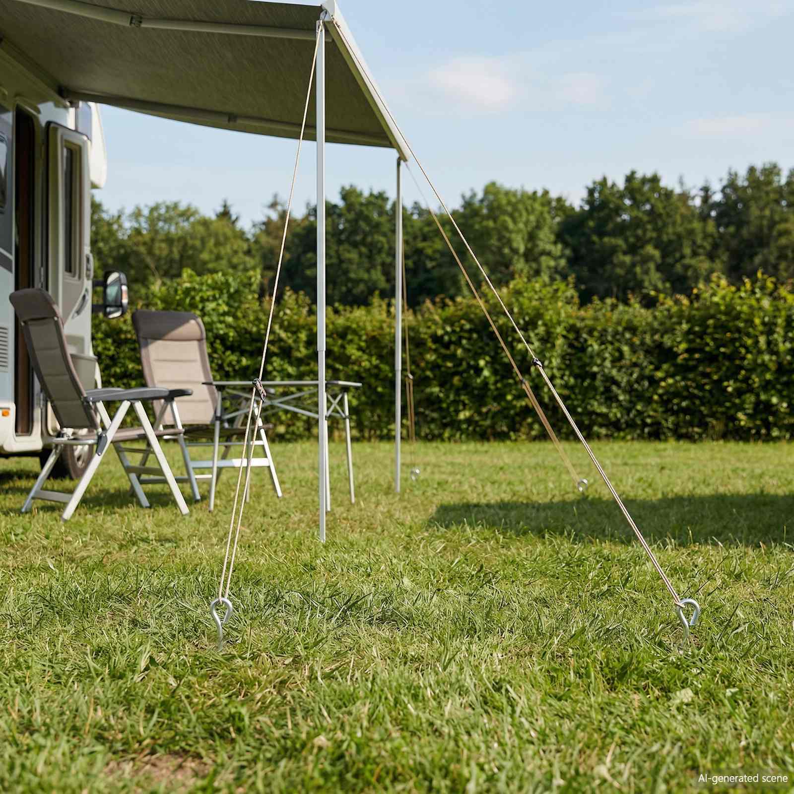 Erdanker 4 pcs Silber Ø10 x 60 cm Galvanisiertes Metall