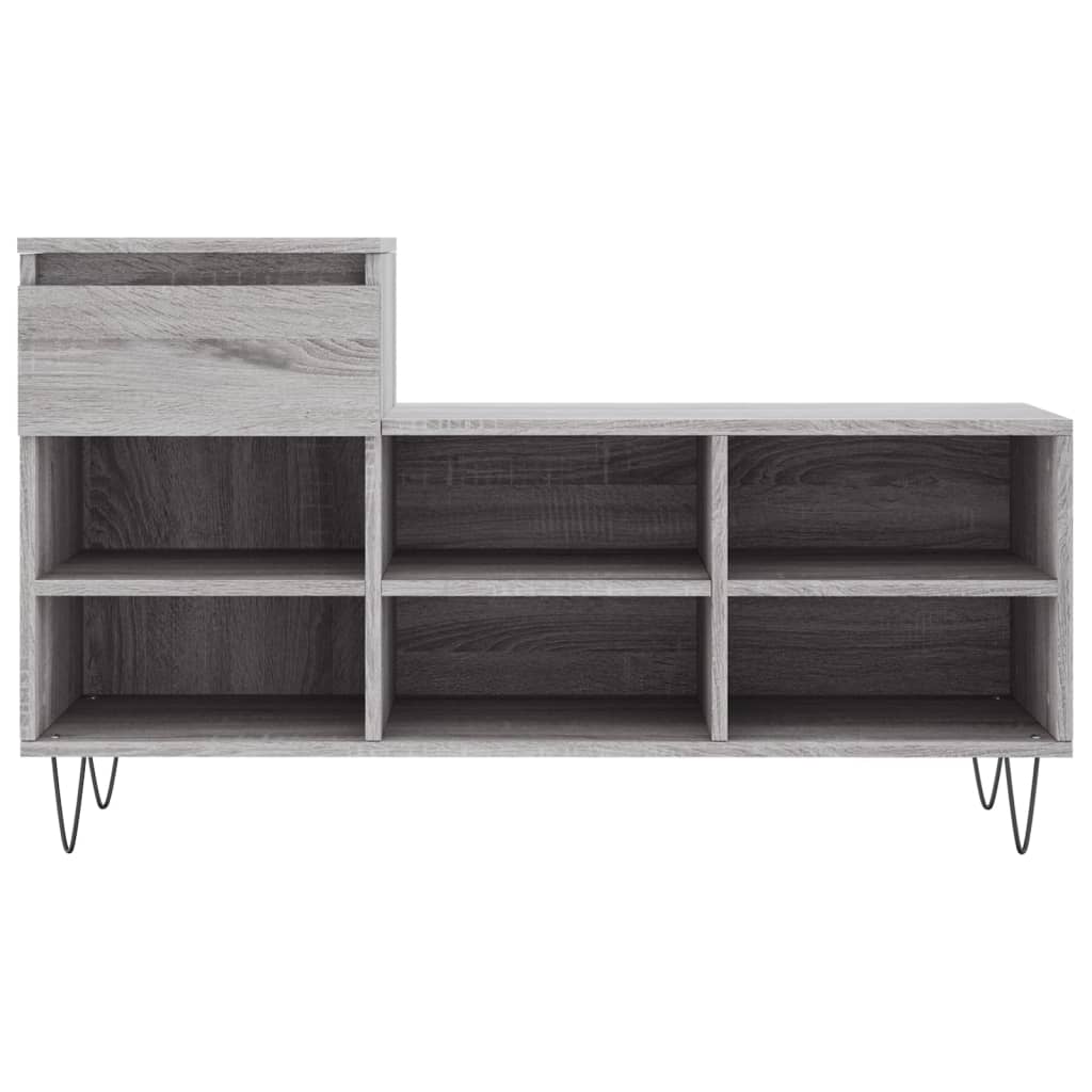 Schuhregal Weiß 102x36x60 cm Holzwerkstoff