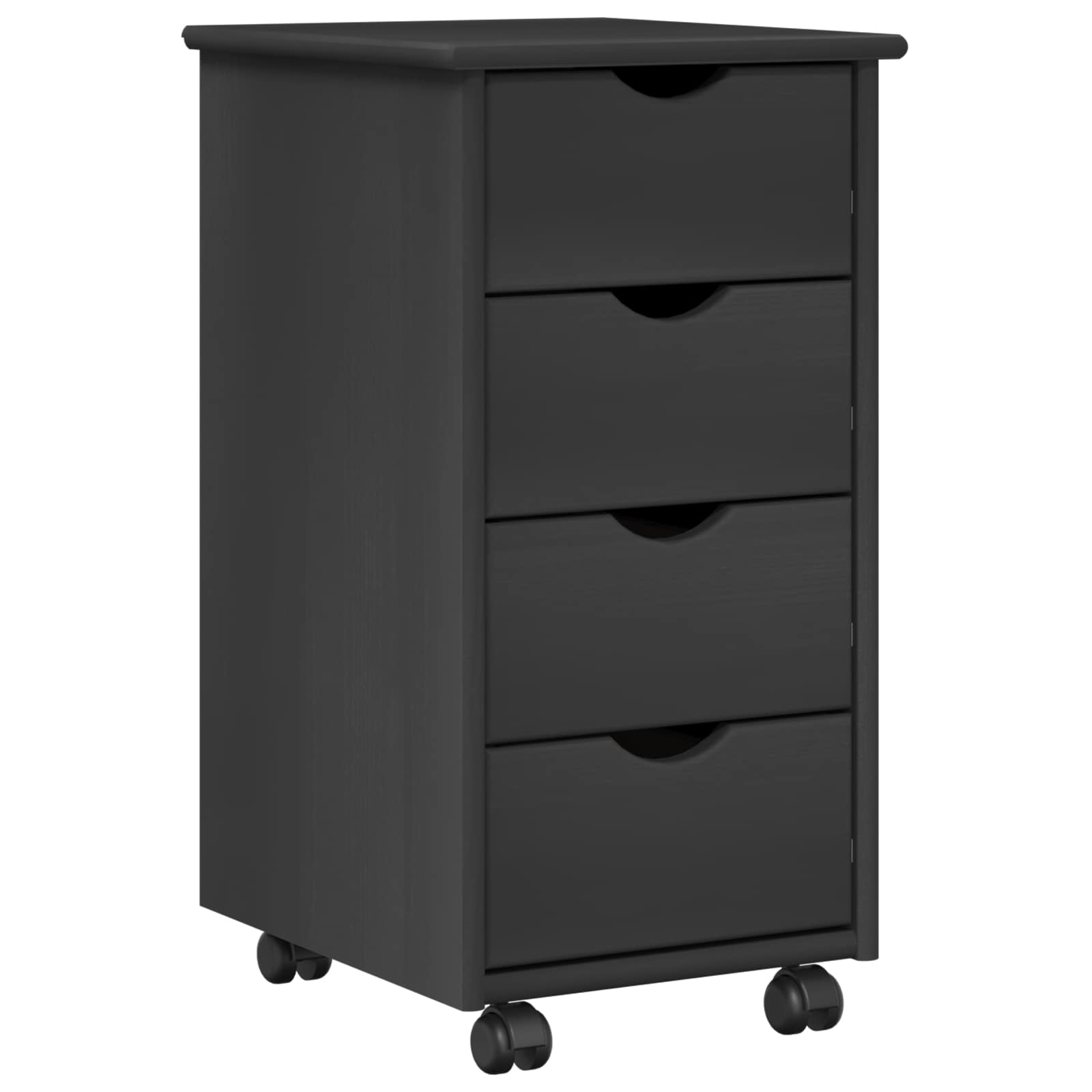 Rollschrank Honigbraun 34 x 39 x 65,5 cm Massivholz Kiefer