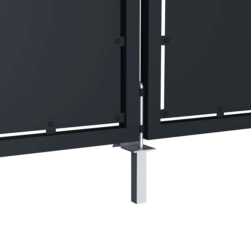 Gartentor aus Stahl 300 x 75 cm Anthrazit