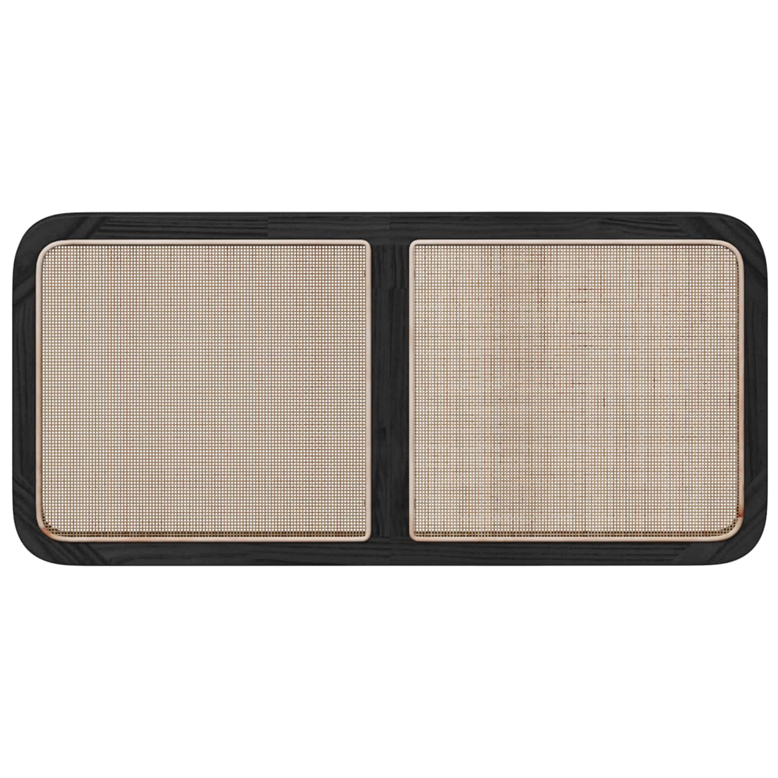Kopfteil mit Kopfteil Schwarz 100 x 55 x 3 cm Rattan