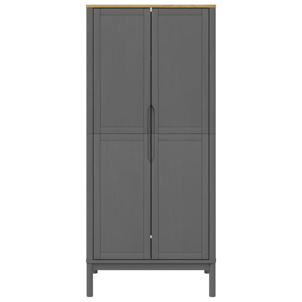 Kleiderschrank FLORO Weiß 77x53x171 cm Massivholz Kiefer