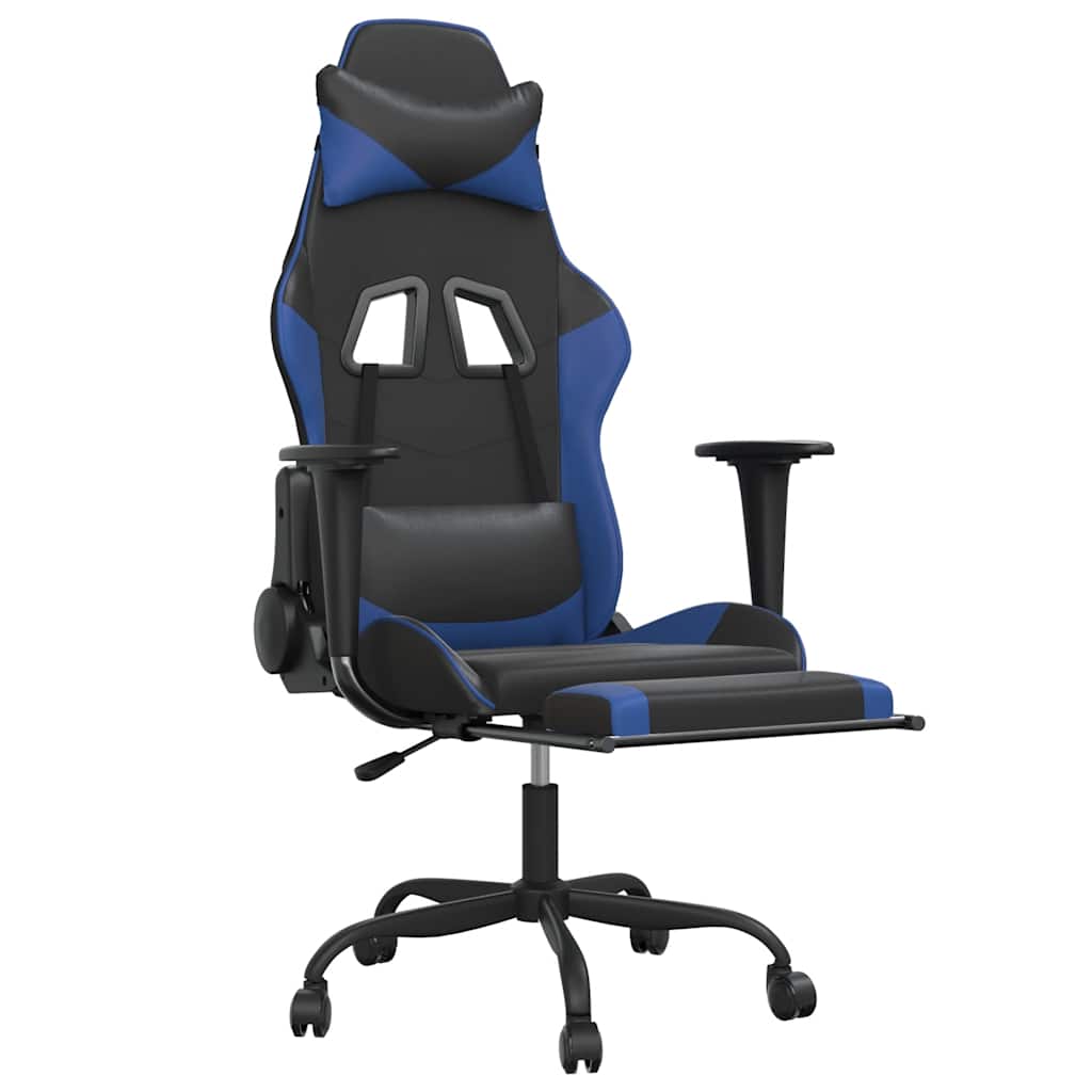 Gaming-Stuhl mit Massagefunktion Schwarz und Rot Kunstleder