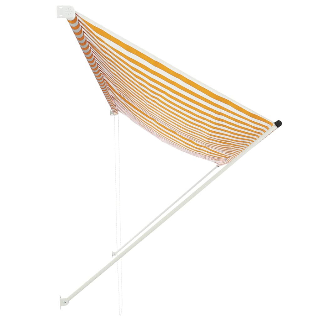 Einziehbare Markise 150×150 cm Blau und Weiß