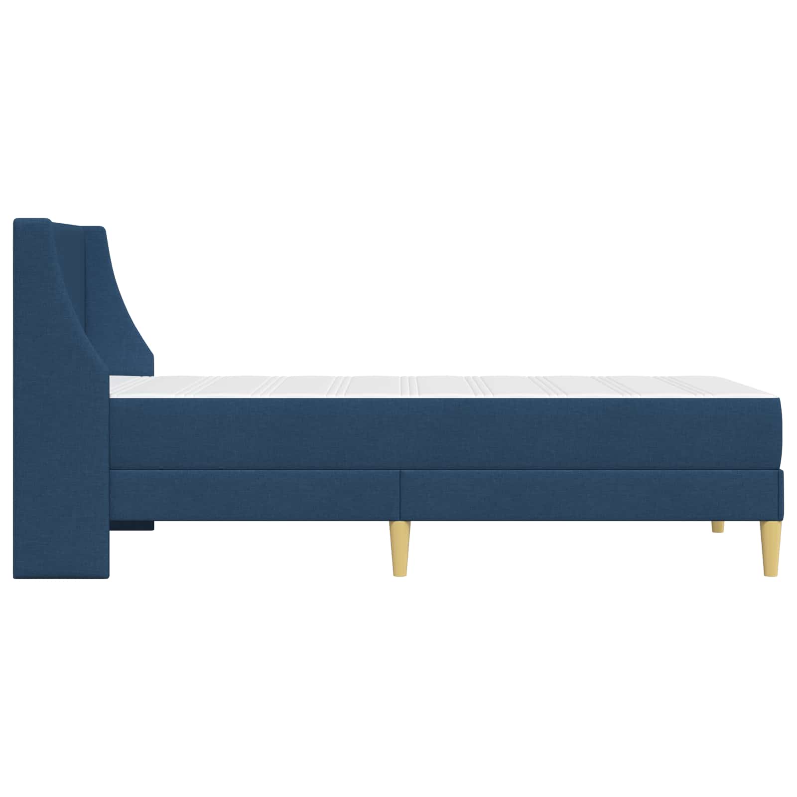 Bettgestell mit Matratze Hellgrau 80x 200 cm Polyester