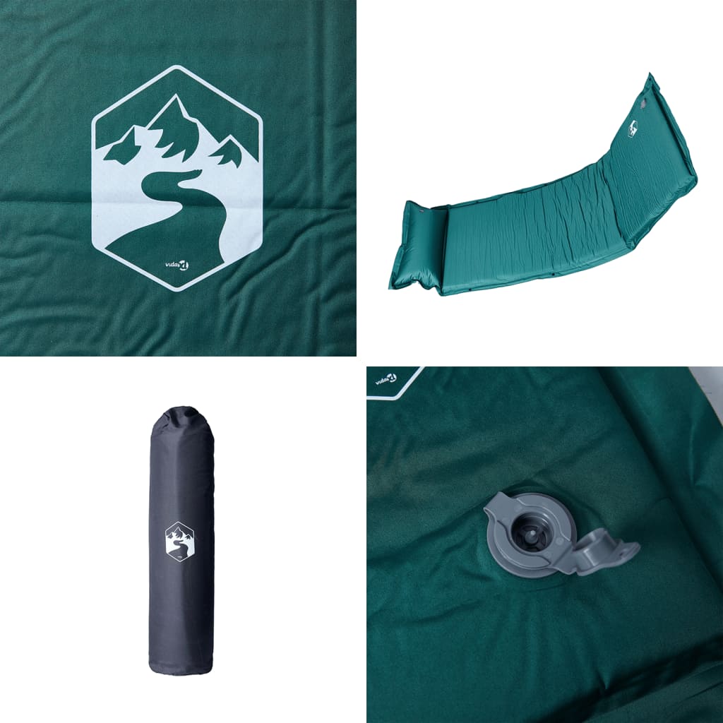 Selbstaufblasende Isomatte mit Kissen Grau