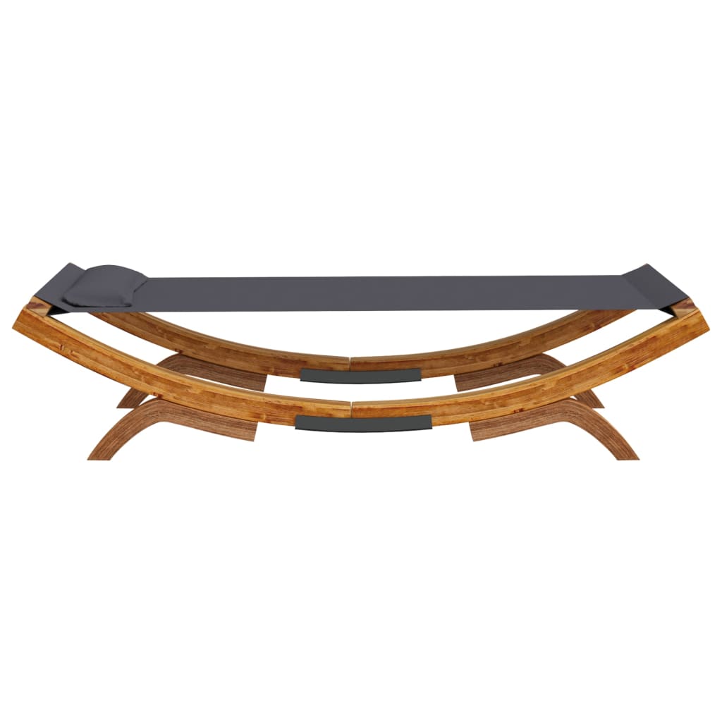 Sonnenliege 165x188,5x46 cm Bugholz Massiv Creme
