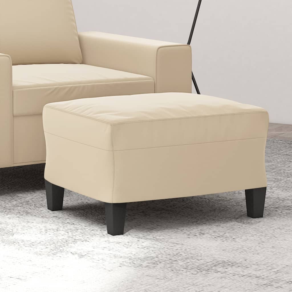 Fußhocker Taupe 60x50x41 cm Mikrofasergewebe