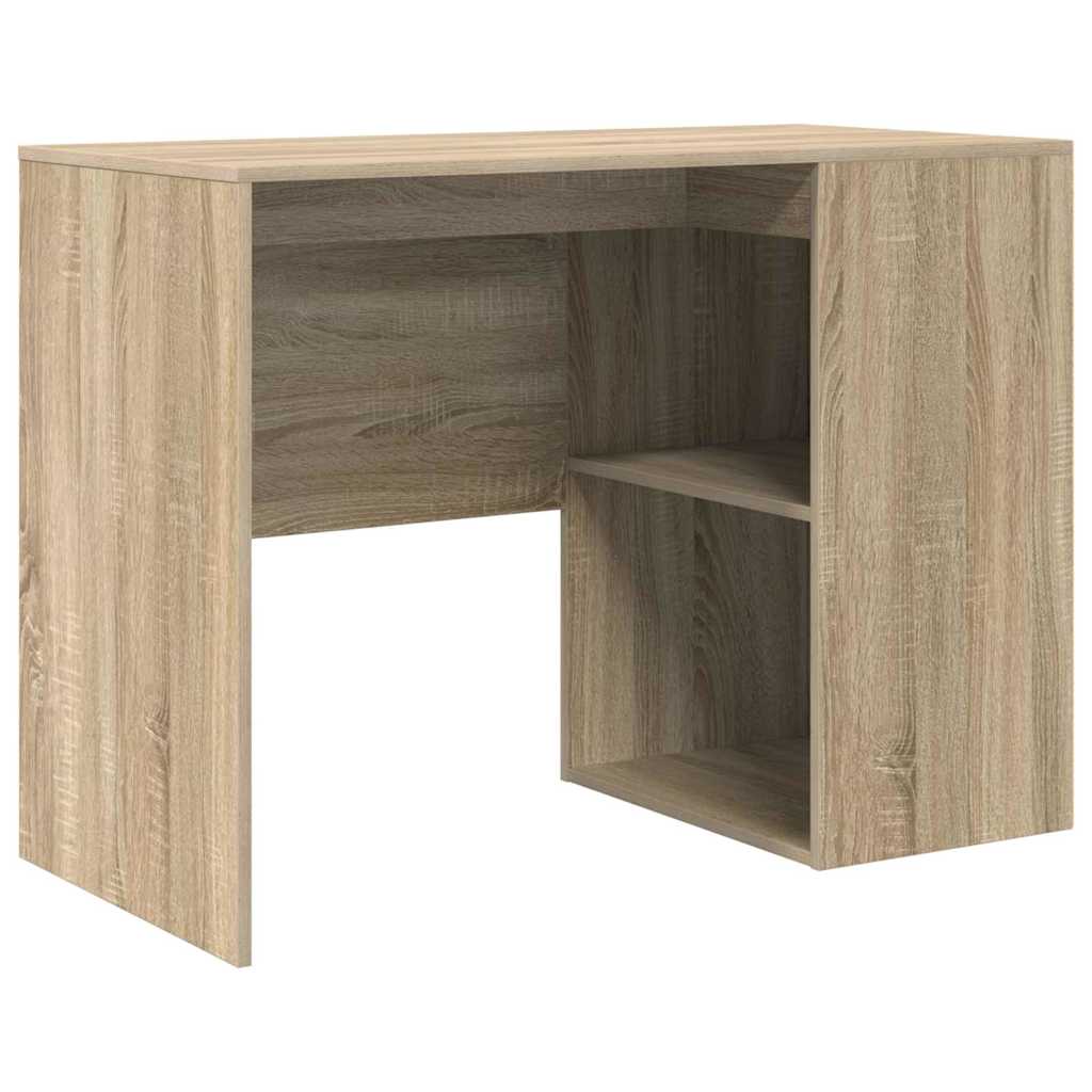 Eck-Schreibtisch Schwarz Eichen-Optik 102 x 88 x 75 cm