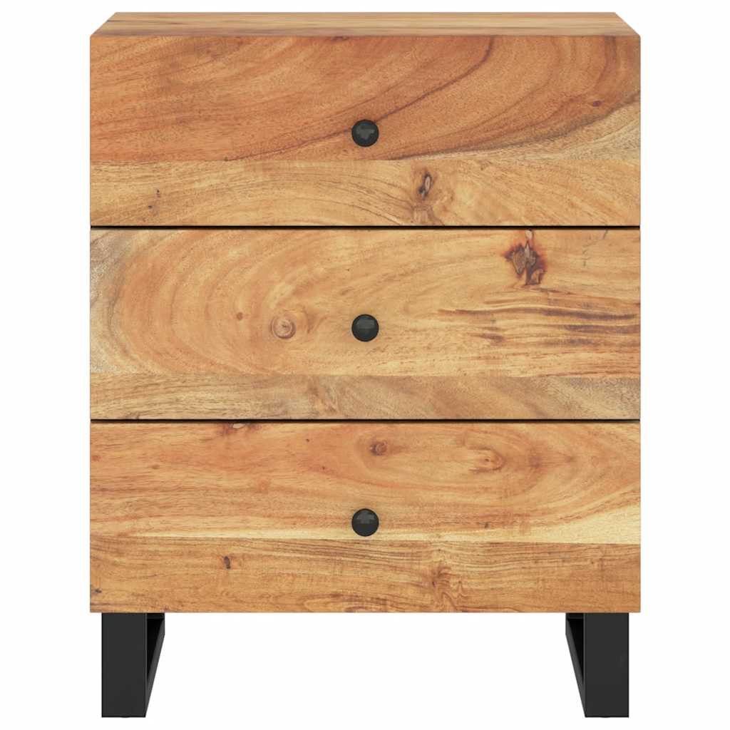 Nachttisch 50x33x62 cm Massivholz Mango & Holzwerkstoff