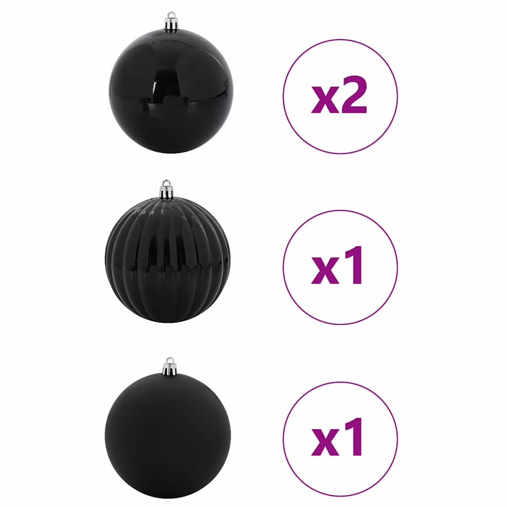 Weihnachtsbaumkugel Set XL 9 pcs Rot Kunststoff