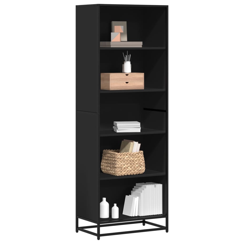 Bücherregal Schwarz 60x35x139 cm Holzwerkstoff