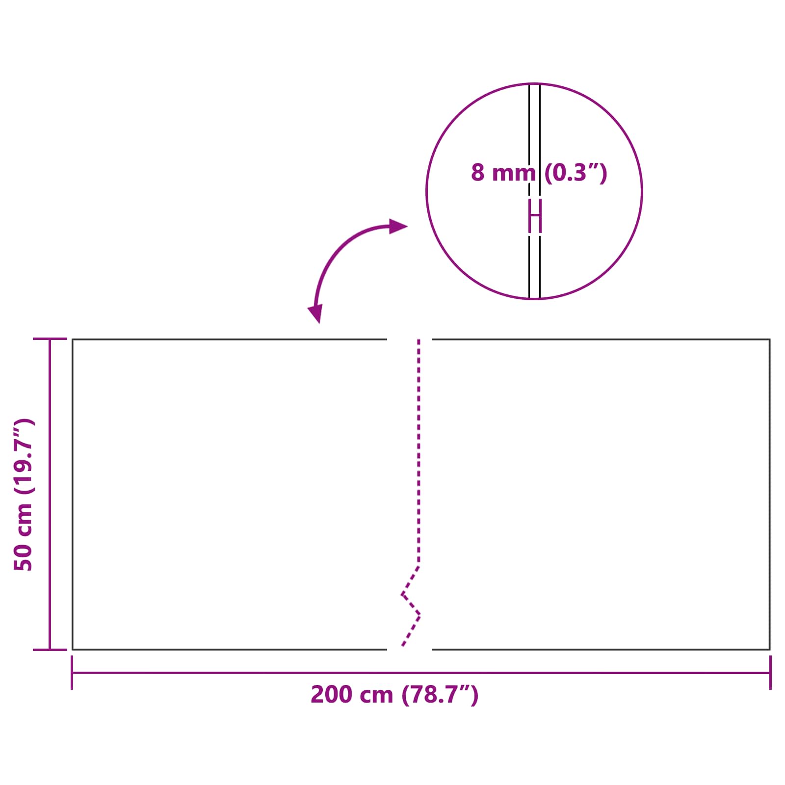 Korkrolle Braun 200 x 50 x 0,2 cm Kork