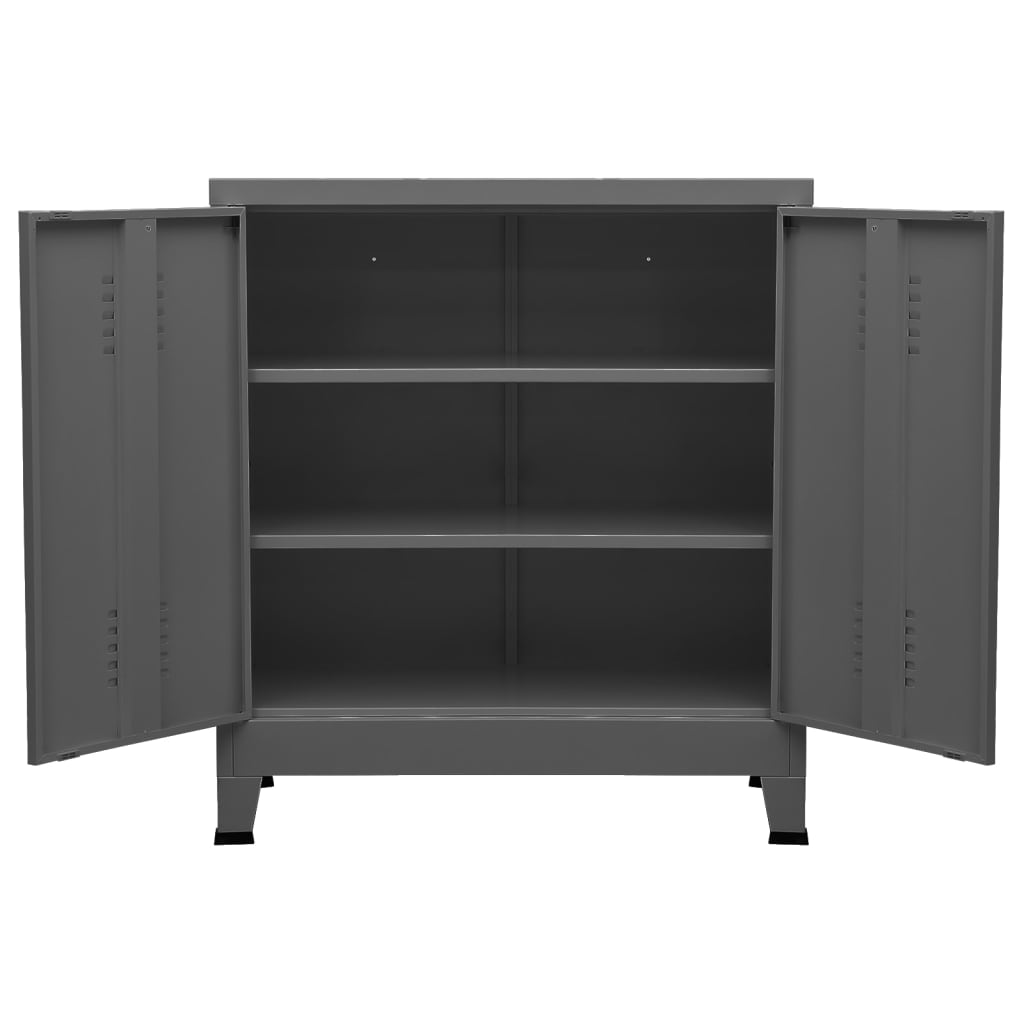 Lagerschrank Industrial Schwarz 90x40x100 cm Stahl
