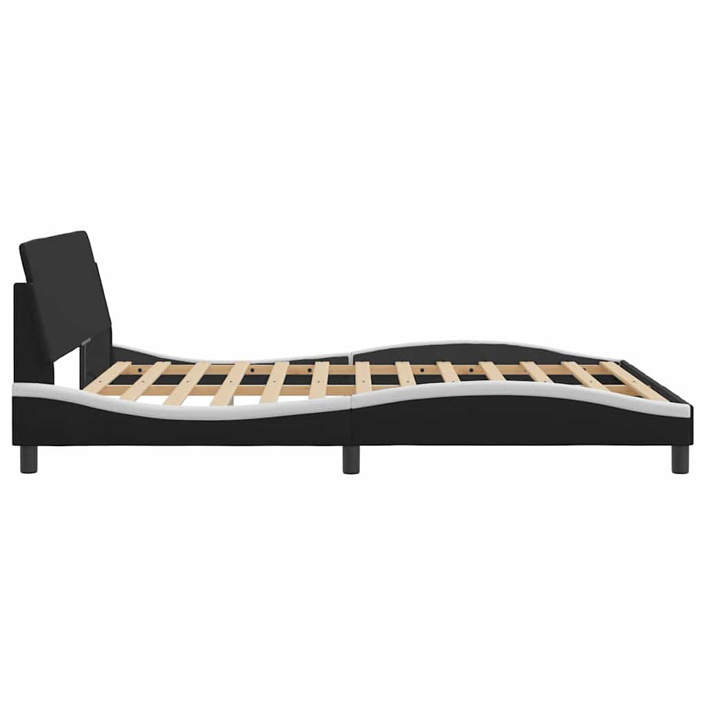Bettgestell "Dover" Schwarz 80x200 cm Kunstleder