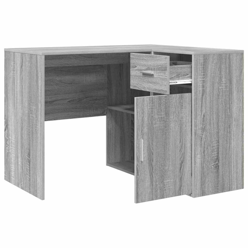 Eck-Schreibtisch Schwarz Eichen-Optik 102 x 88 x 75 cm