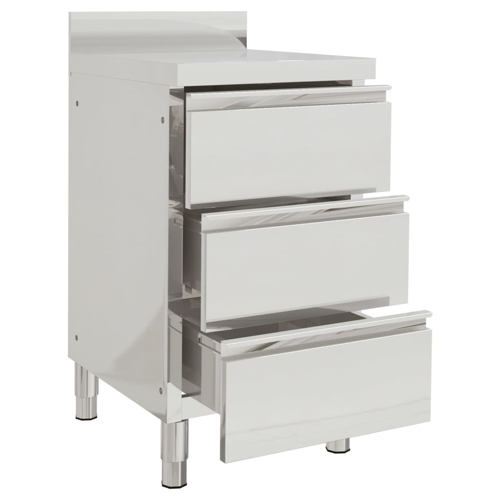 Gewerbe-Küchenschrank mit 2 Schubladen 50x60x96 cm