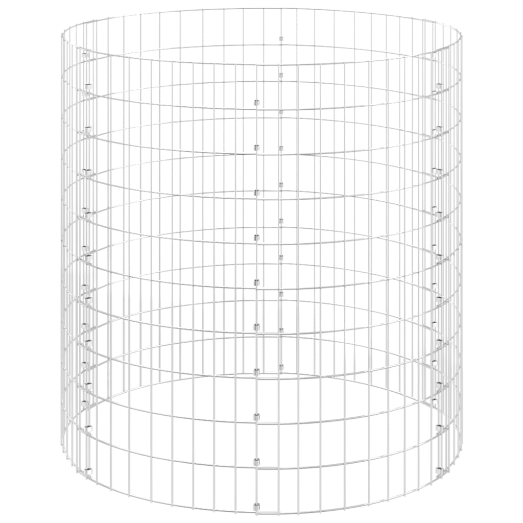 Gabionen-Säule Rund Verzinkter Stahl Ø50x50 cm