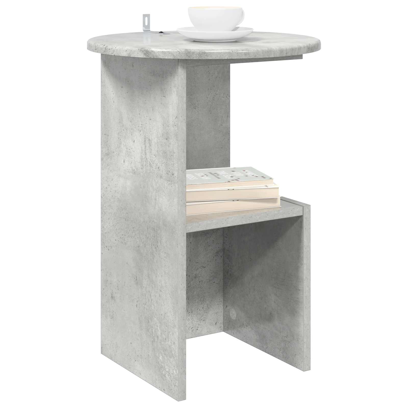 Beistelltisch Weiß Ø 39,5 x 55 cm Holzwerkstoff