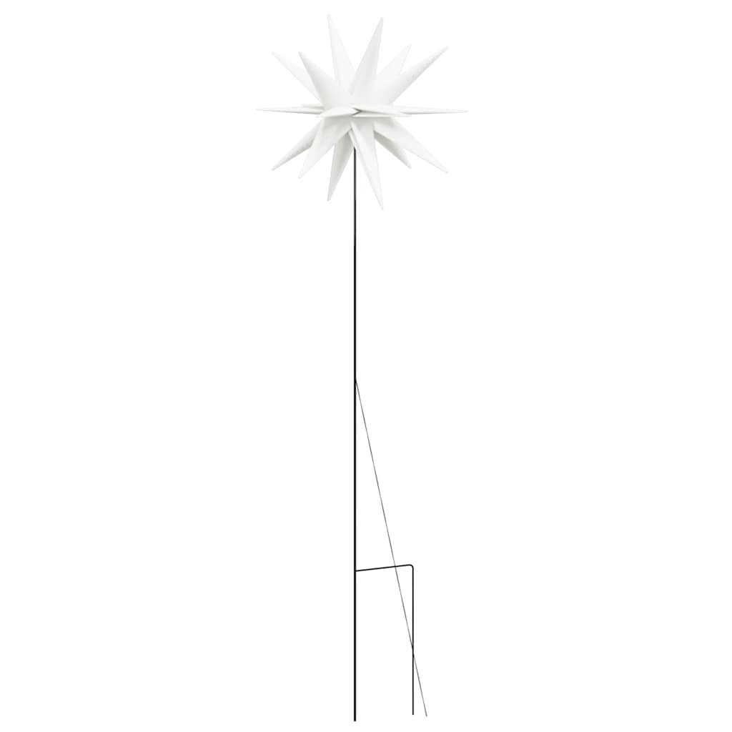 LED-Weihnachtssterne 3 Stk. mit Erdspießen Faltbar Gelb 57 cm